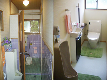 間仕切りをなくしてお洒落な空間に。