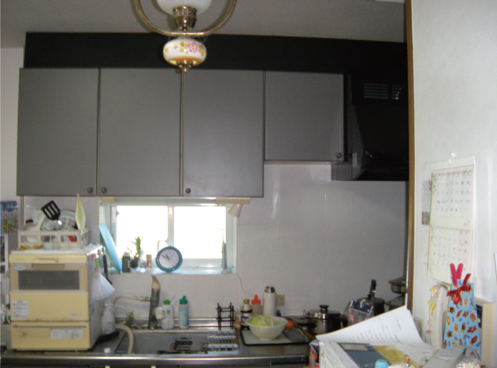 岩国市のキッチン施工例。サン・リフォーム。